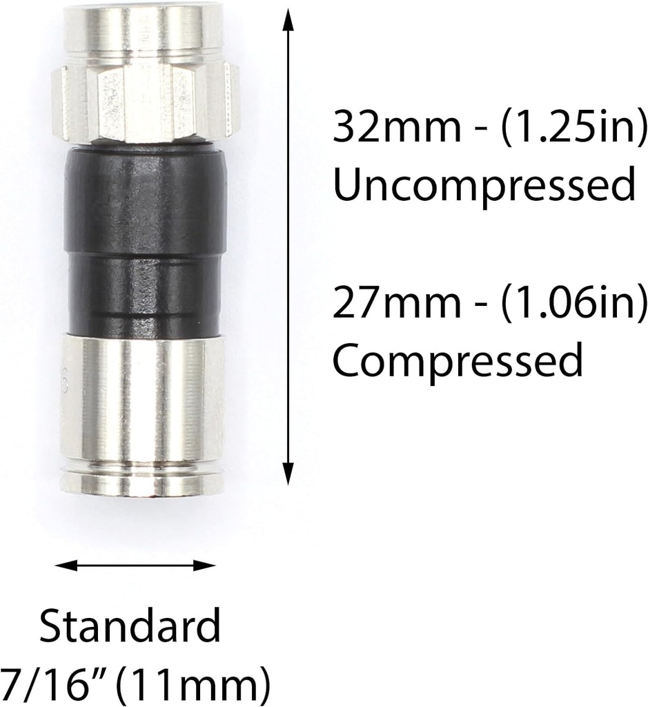 Conector de Compresión para RG6 (Emp 50 Und)