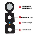 FIBRA OPTICA 1H 2KM - Autosoportada 37Kg
