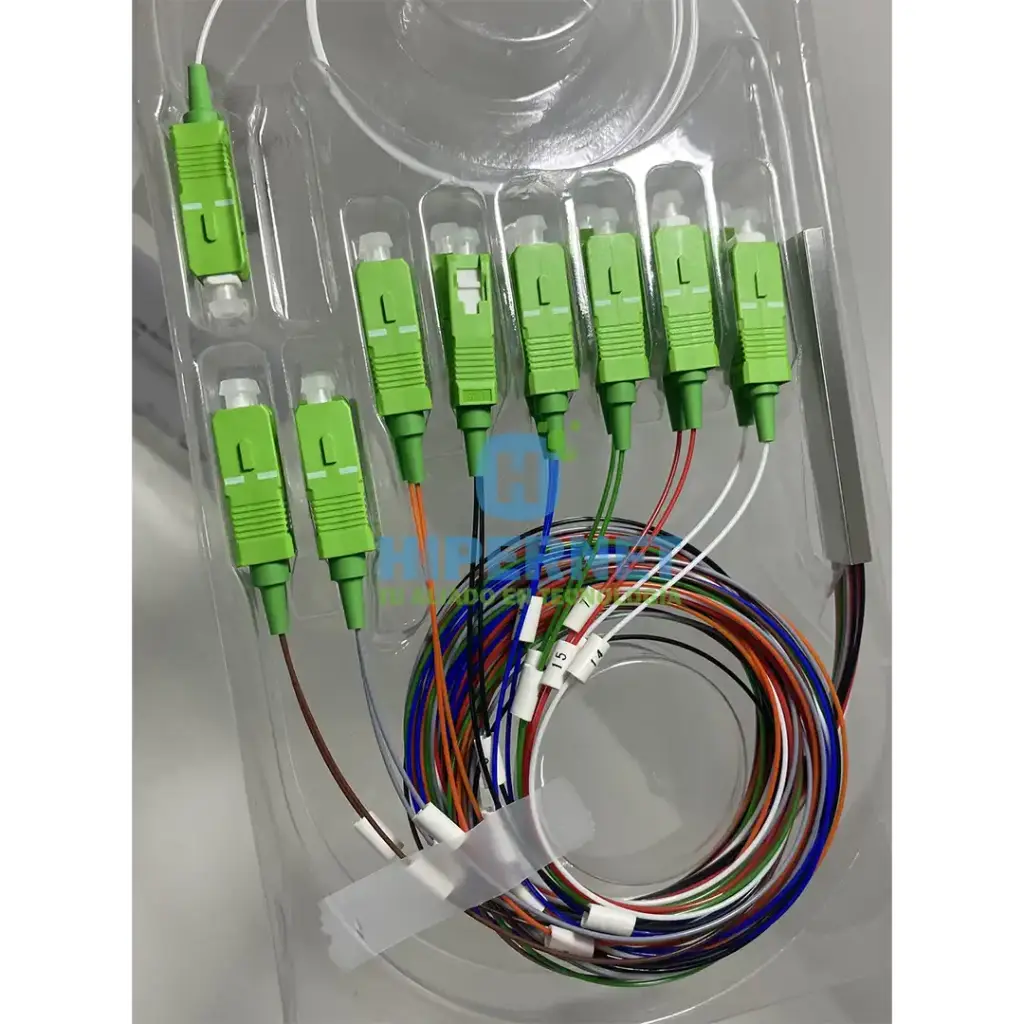 SPLITTER OPTICO 1 X 8 SC/APC (Verde)