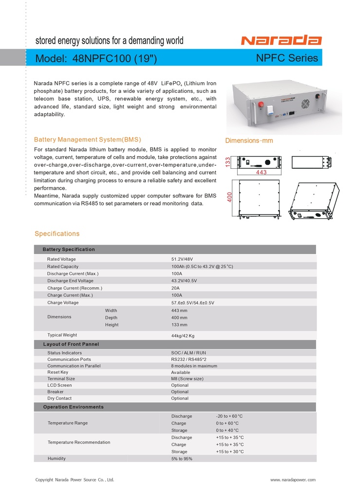BATERIA DE LITIO PARA INVERSOR 48A 100W