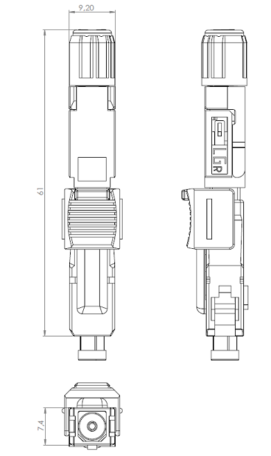 CONECTOR PARA FIBRA OPTICA SC/APC VERDE -FURUKAWA