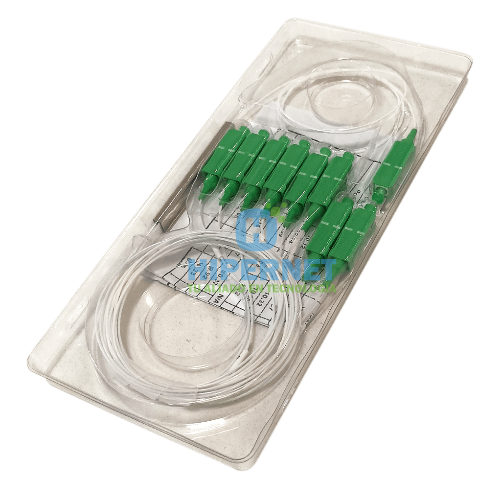 SPLITTER OPTICO 1 X 8 SC/APC (Verde)