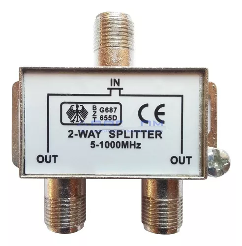 Splitter de 2 Vías para CATV (Emp 10 Und)