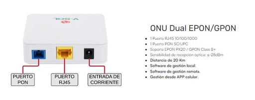 ONU V2801-SG MARCA  V-SOL